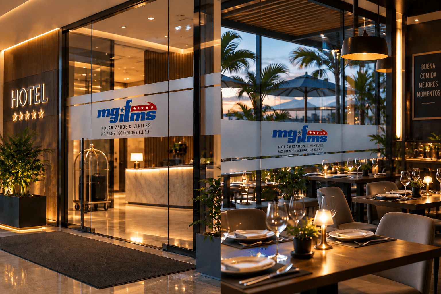 Soluciones MG FILMS para hoteles y restaurantes